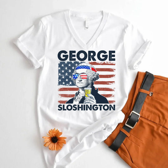 v-neck t-shirt white