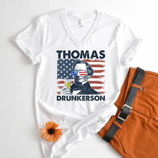 v-neck t-shirt white