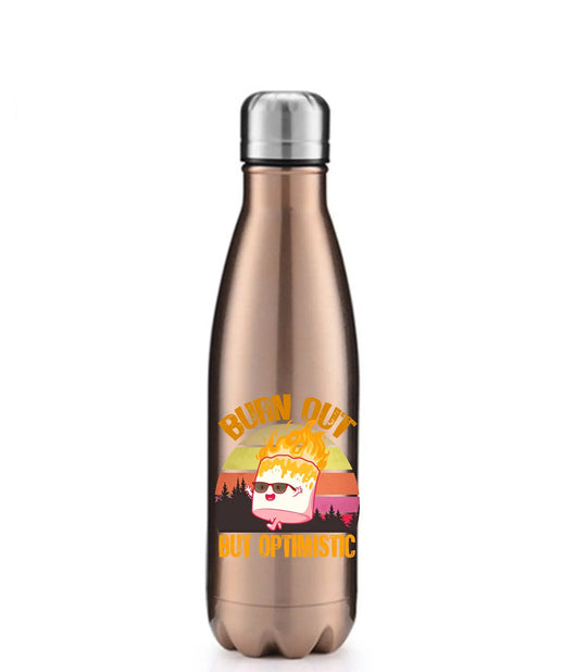 Burn Out But Optimistic Marshmallow 17oz Funny Water Bottle