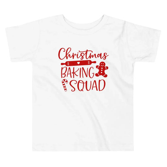 Christmas Baking Squad White/Red Toddler Tee