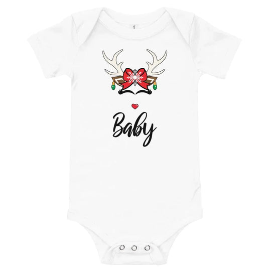 Family Christmas Deer Baby Onesie