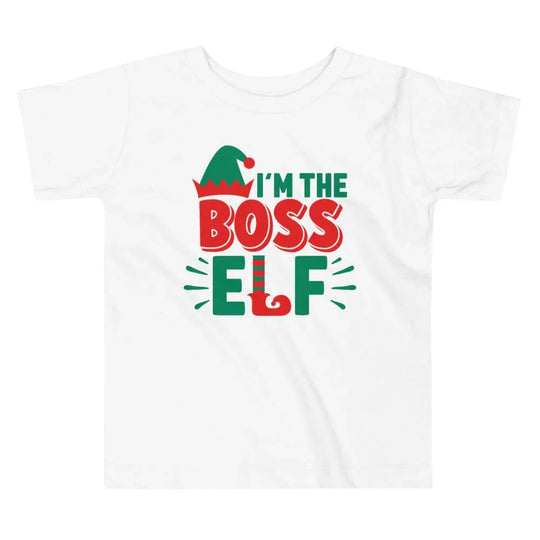 I'm The Boss Elf Toddler Christmas Tee