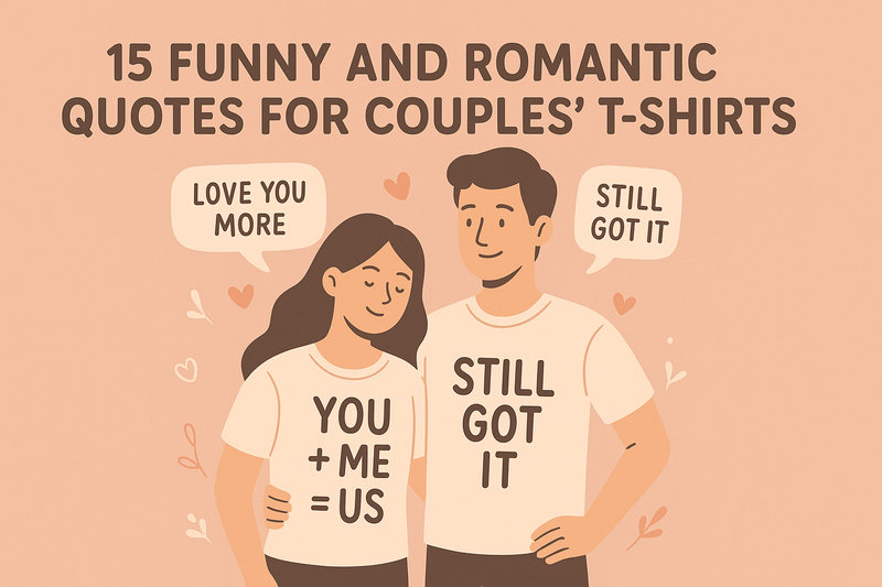 15 Funny and Romantic Quotes for Couples' T-Shirts