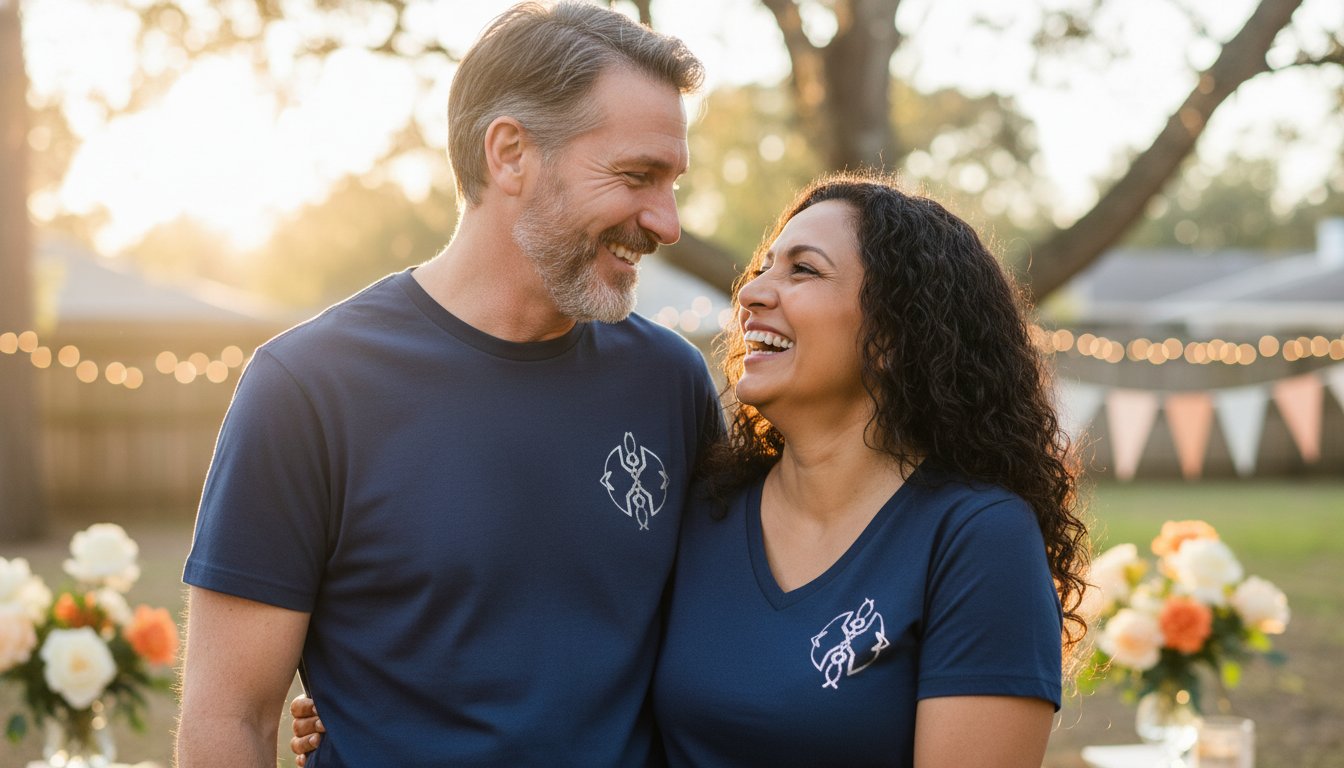 Personalized 25th Anniversary Shirts for Parents with Names