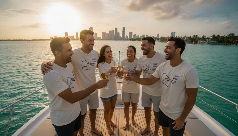 Custom Wedding Weekend Shirts in Miami: Perfect Group Tees