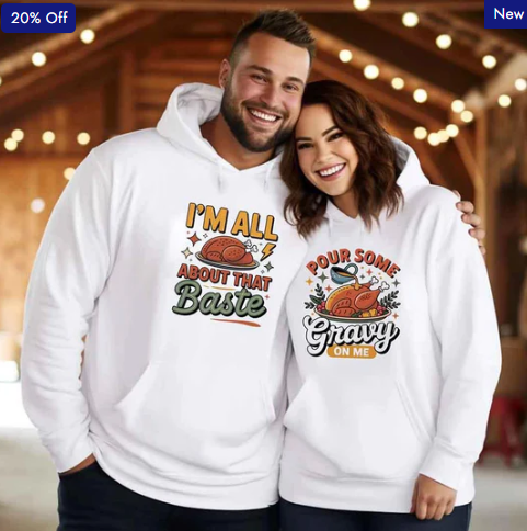 also includes matching hoodies for couples