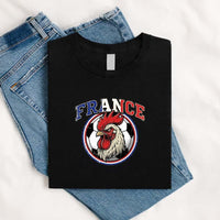 May include a person wearing a Black France  2026 World Cup Countries Animal Emblems T-Shirt featuring bold animal graphic and relaxed fit.
