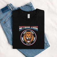 May include a person wearing a Black Netherlands   2026 World Cup Countries Animal Emblems T-Shirt featuring bold animal graphic and relaxed fit.