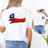 May include a person wearing a White Chile 2026 World Cup "Countries" T-Shirt – Soccer Fan Graphic Tee featuring bold soccer countries graphic and relaxed fit.