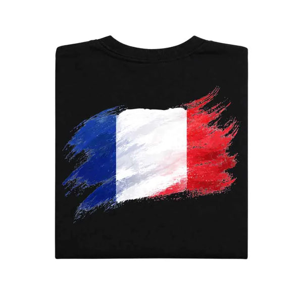 May include a person wearing a Black  France 2026 World Cup "Countries" T-Shirt – Soccer Fan Graphic Tee featuring bold soccer countries graphic and relaxed fit.