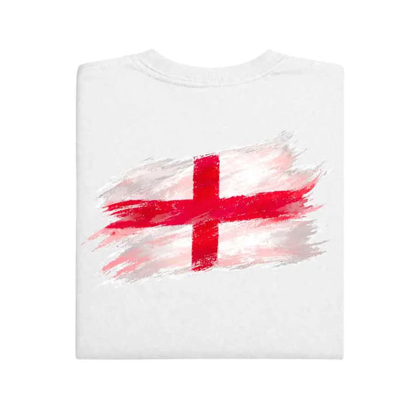 May include a person wearing a White England 2026 World Cup "Countries" T-Shirt – Soccer Fan Graphic Tee featuring bold soccer countries graphic and relaxed fit.