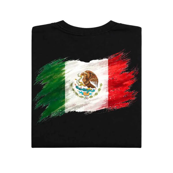 May include a person wearing a Black Mexico  2026 World Cup "Countries" T-Shirt – Soccer Fan Graphic Tee featuring bold soccer countries graphic and relaxed fit.