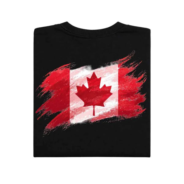 May include a person wearing a Black Canada  2026 World Cup "Countries" T-Shirt – Soccer Fan Graphic Tee featuring bold soccer countries graphic and relaxed fit.