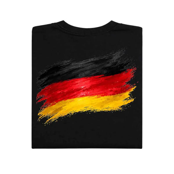 May include a person wearing a Black Germany 2026 World Cup "Countries" T-Shirt – Soccer Fan Graphic Tee featuring bold soccer countries graphic and relaxed fit.