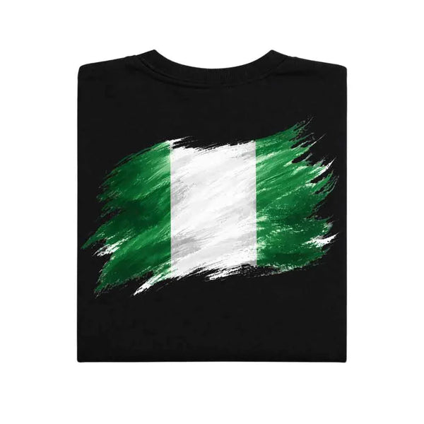 May include a person wearing a Black   Nigeria 2026 World Cup "Countries" T-Shirt – Soccer Fan Graphic Tee featuring bold soccer countries graphic and relaxed fit.