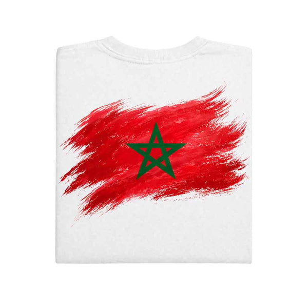 May include a person wearing a White Morocco 2026 World Cup "Countries" T-Shirt – Soccer Fan Graphic Tee featuring bold soccer countries graphic and relaxed fit.