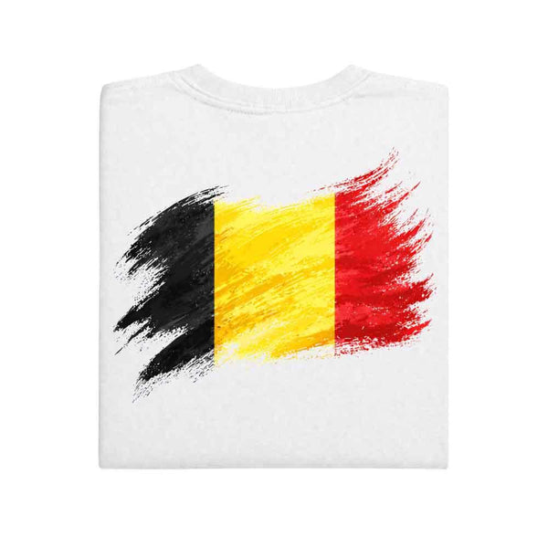 May include a person wearing a White Belgium 2026 World Cup "Countries" T-Shirt – Soccer Fan Graphic Tee featuring bold soccer countries graphic and relaxed fit.