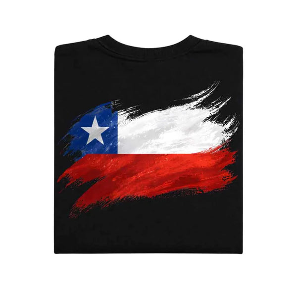 May include a person wearing a Black  Chile 2026 World Cup "Countries" T-Shirt – Soccer Fan Graphic Tee featuring bold soccer countries graphic and relaxed fit.