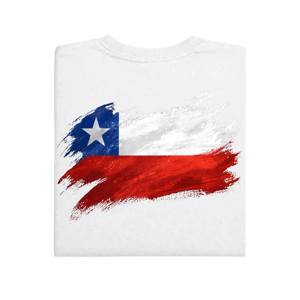 May include a person wearing a White Chile 2026 World Cup "Countries" T-Shirt – Soccer Fan Graphic Tee featuring bold soccer countries graphic and relaxed fit.
