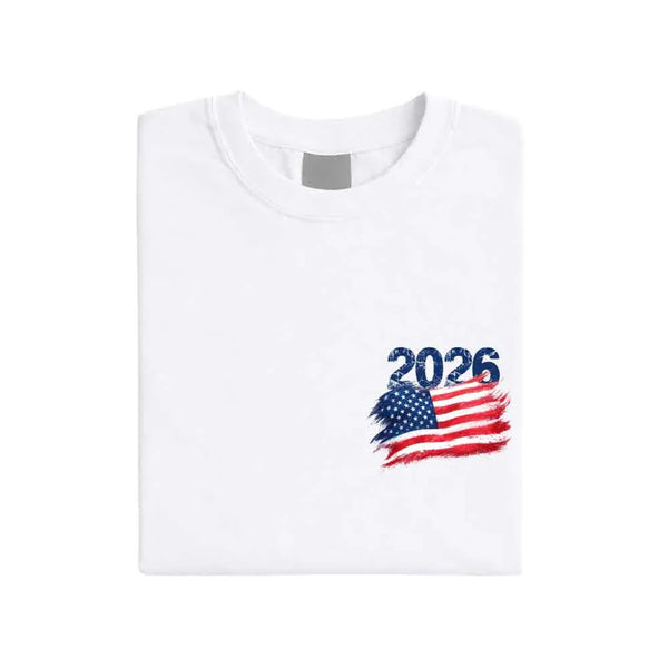 May include a person wearing a White USA 2026 World Cup "Countries" T-Shirt – Soccer Fan Graphic Tee featuring bold soccer countries graphic and relaxed fit.