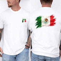 May include a person wearing a White Mexico 2026 World Cup "Countries" T-Shirt – Soccer Fan Graphic Tee featuring bold soccer countries graphic and relaxed fit.
