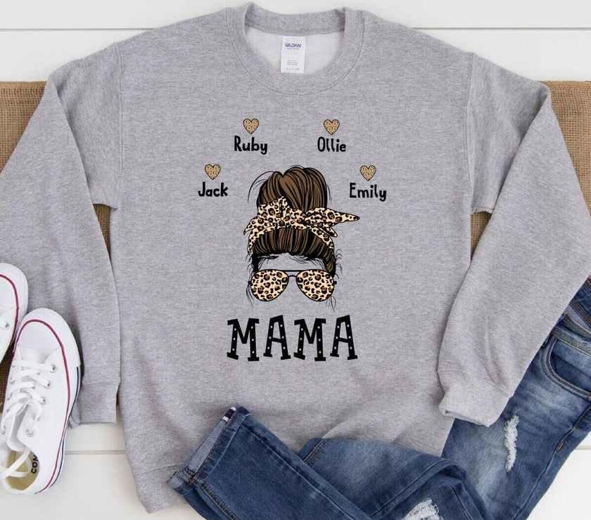 Mama and Kids Top (Messy Hair)