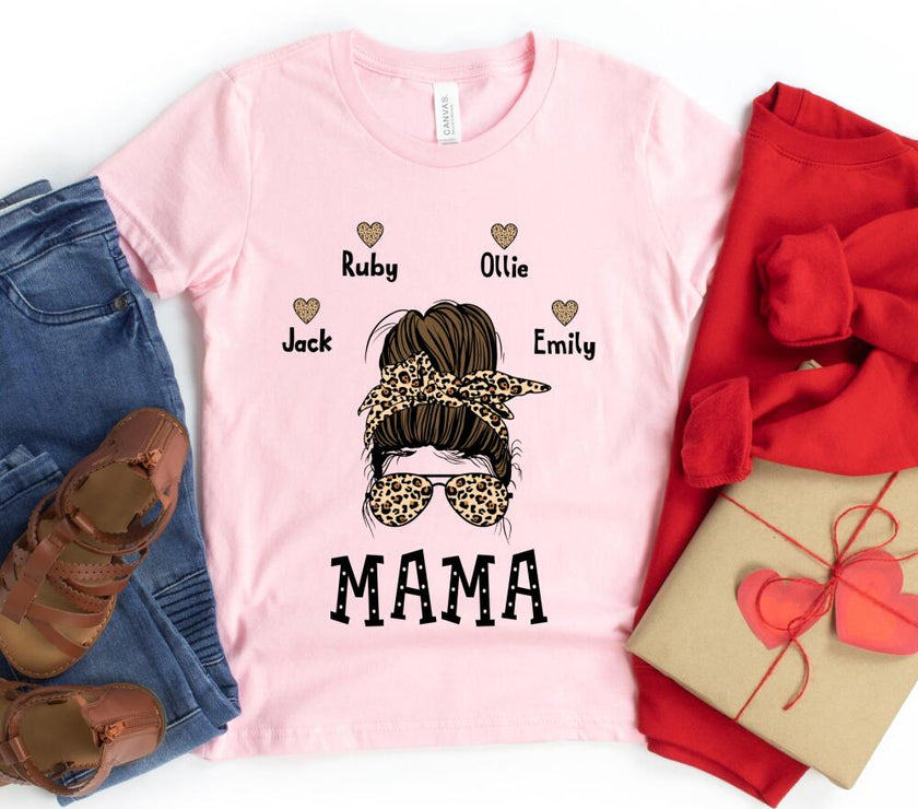 Mama and Kids Top (Messy Hair)