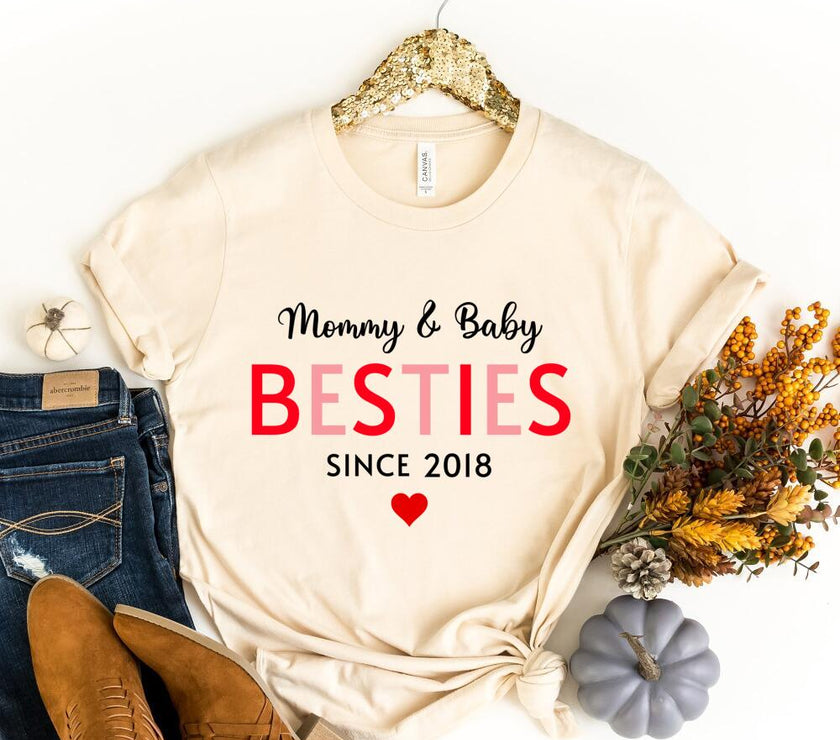 Mommy & Daughter Besties Since Personalized Tee