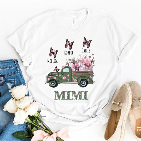 Mom & Mini Garden Truck Personalized T-Shirt