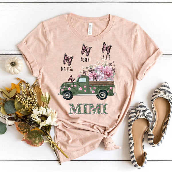 Mom & Mini Garden Truck Personalized T-Shirt