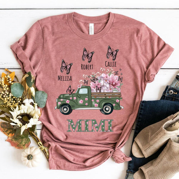 Mom & Mini Garden Truck Personalized T-Shirt