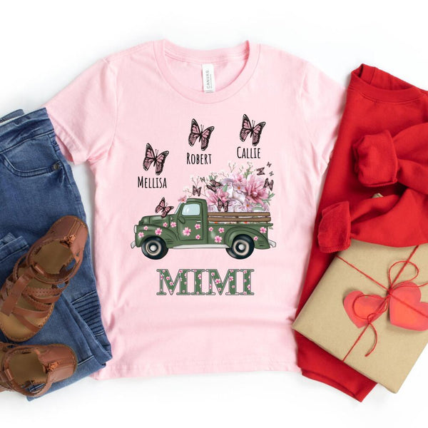 Mom & Mini Garden Truck Personalized T-Shirt