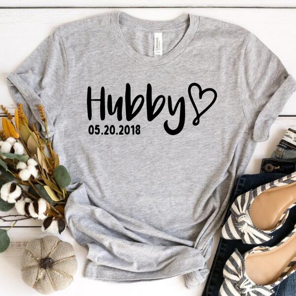 Hubby & Wifey Personalized Wedding Date Top