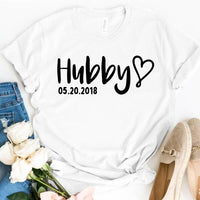 Hubby & Wifey Personalized Wedding Date Top