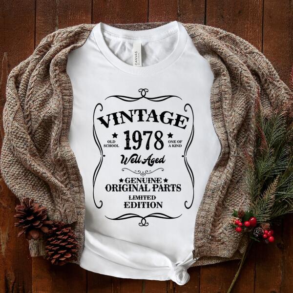 Personalized Vintage Birthday Shirt Well Aged Tee