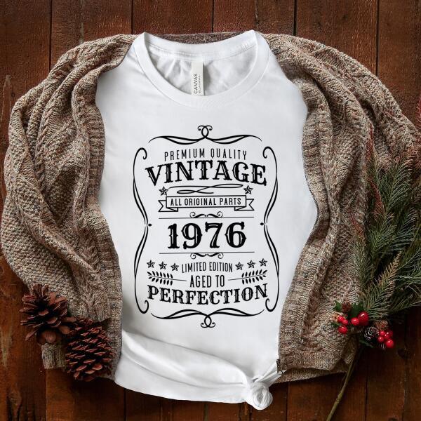 Camiseta vintage de cumpleaños envejecida a la perfección
