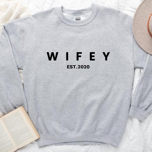 Wifey Personalized Crewneck Tee