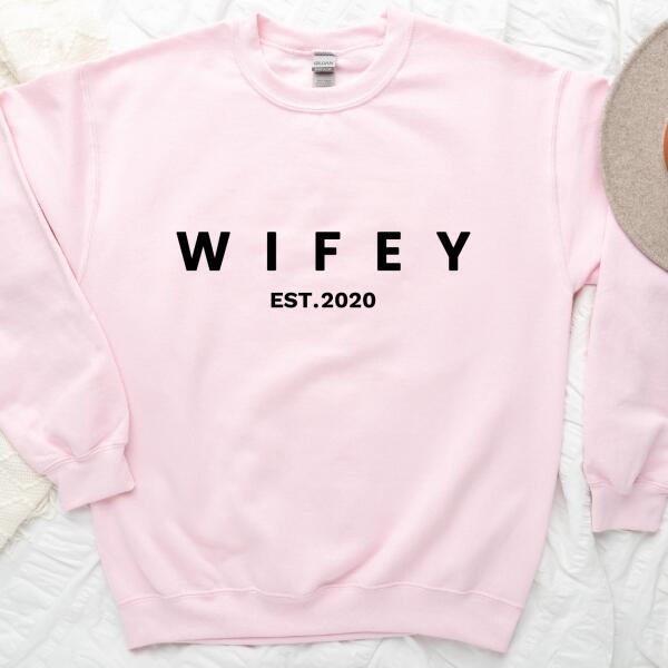 Wifey Personalized Crewneck Tee