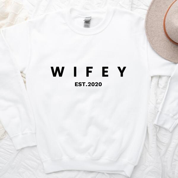 Wifey Personalized Crewneck Tee