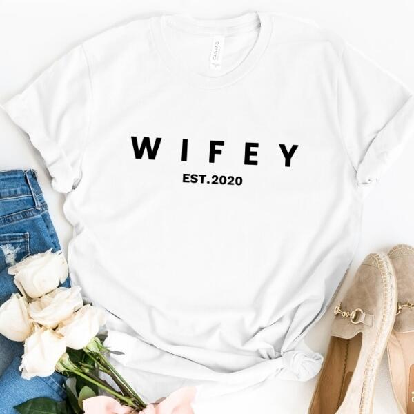 Wifey Personalized Crewneck Tee