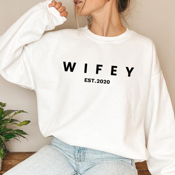 Wifey Personalized Crewneck Tee