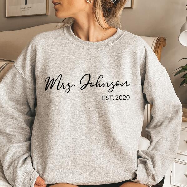 Camisa personalizada para señoras: camiseta personalizada con nombre para novias y esposas