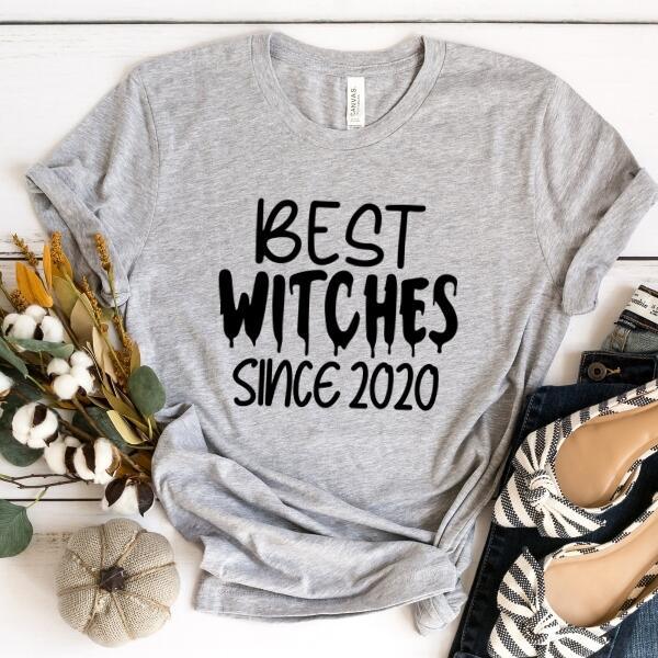 Halloween Shirt Grey Best Witches Since