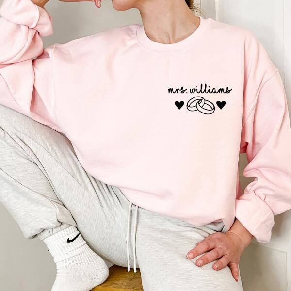 Mrs Personalized With Ring Tee
