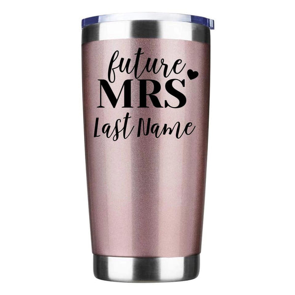 Futura señora y señor vaso personalizado