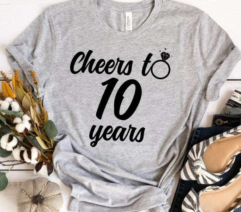 Cheers to Many Years Personalized Anniversary T-shirt