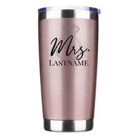 Mrs With Ring Personalized Tumbler