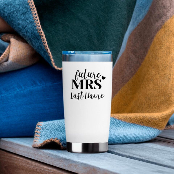 Futura señora y señor vaso personalizado