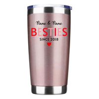 Vaso personalizado de 20 oz "Mamá e hija, mejores amigas"