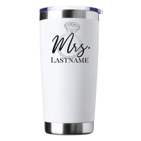 Mrs With Ring Personalized Tumbler